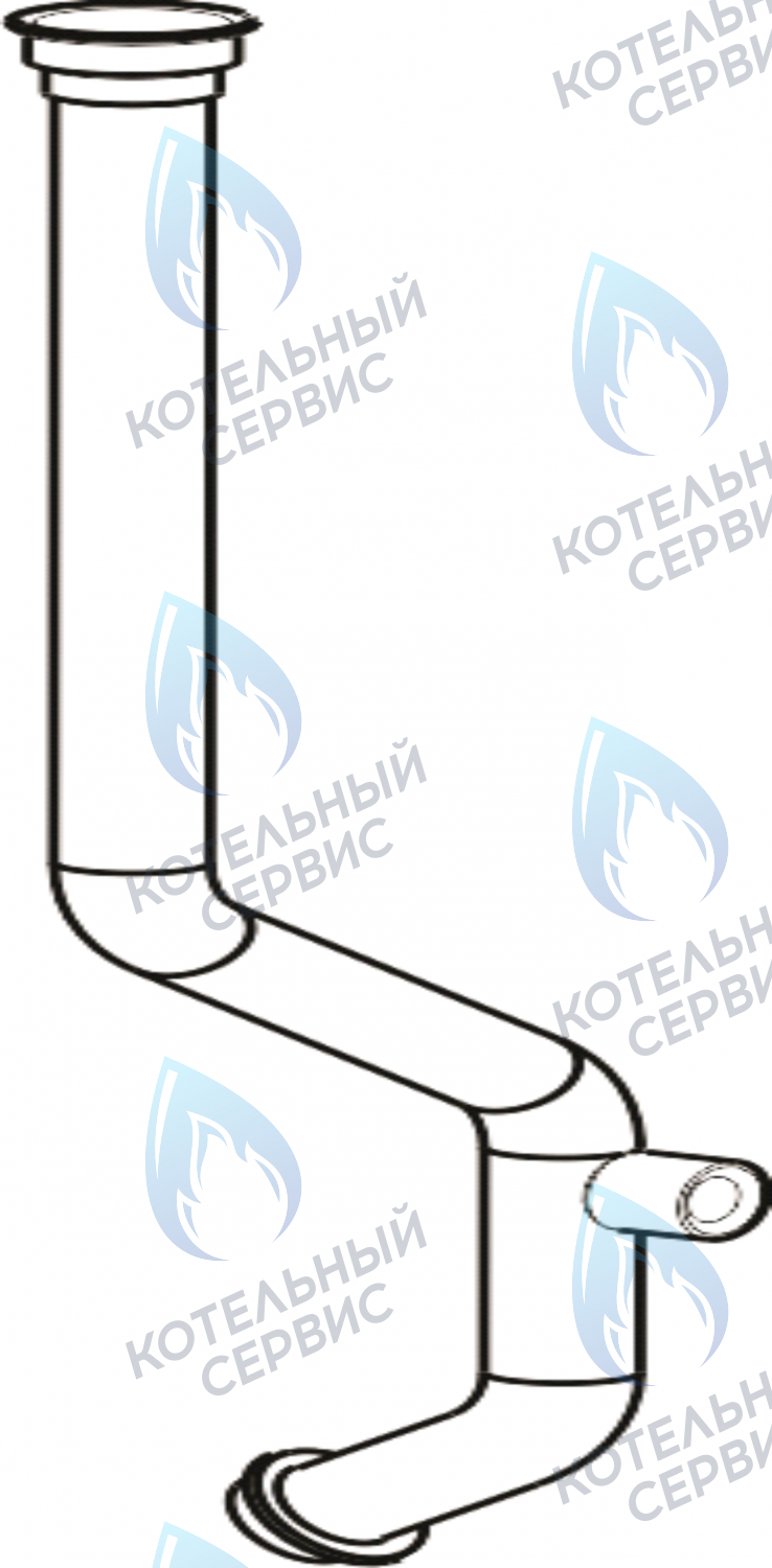 2090945 Обратный трубопровод (29,1-40,7 кВт) CELTIC-DS PLATINUM 3.25, 3.30, 3.35 (2090945) в Казани