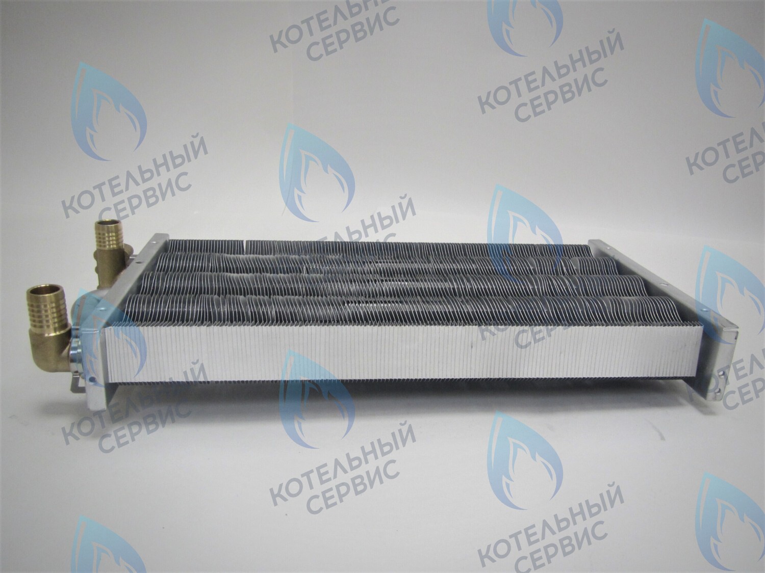 EM021-348-Фитинг-Комп Теплообменник отопления с фитингами (348 мм) 147 FIN (350MSC) DAEWOO в Казани