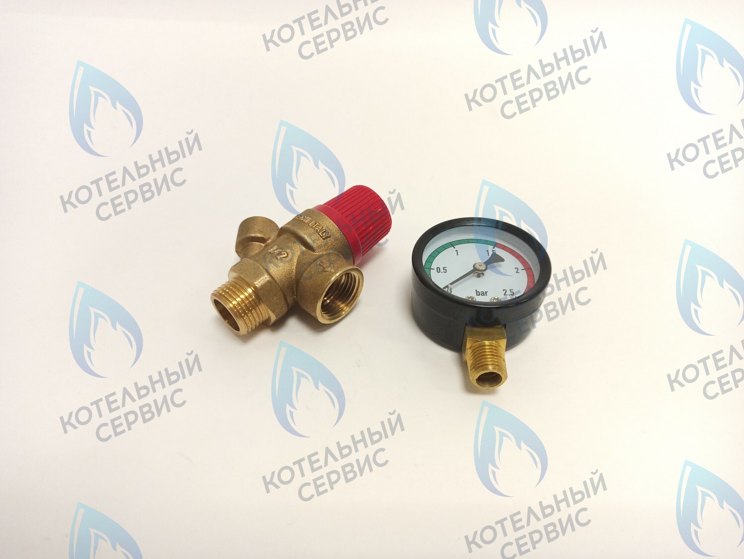  Клапан предохранительный с манометром TIM 1/2x1,5 бар (BL4802-1.5) в Казани