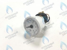 Манометр 36,5мм (синий циферблат) Elsotherm, KoreaStar, Gazeco, Ferroli, Haier, Hec, Alpenhoff, Optima/Style Roc, Electrolux, Oasis, BaltGaz, Polykraft