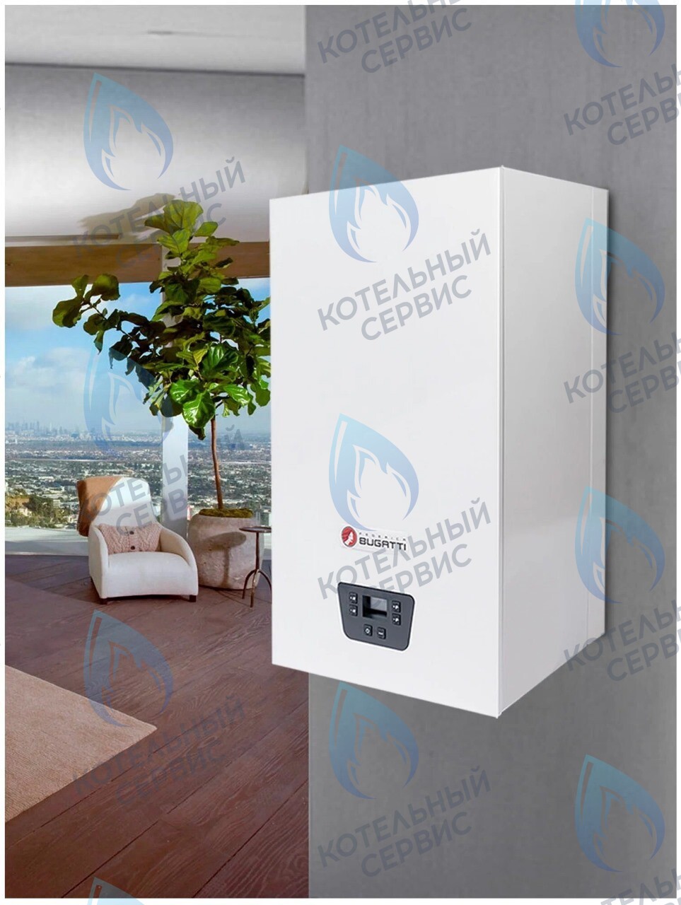  Настенный газовый котел Federica Bugatti TECH (двухконтурный) в Казани