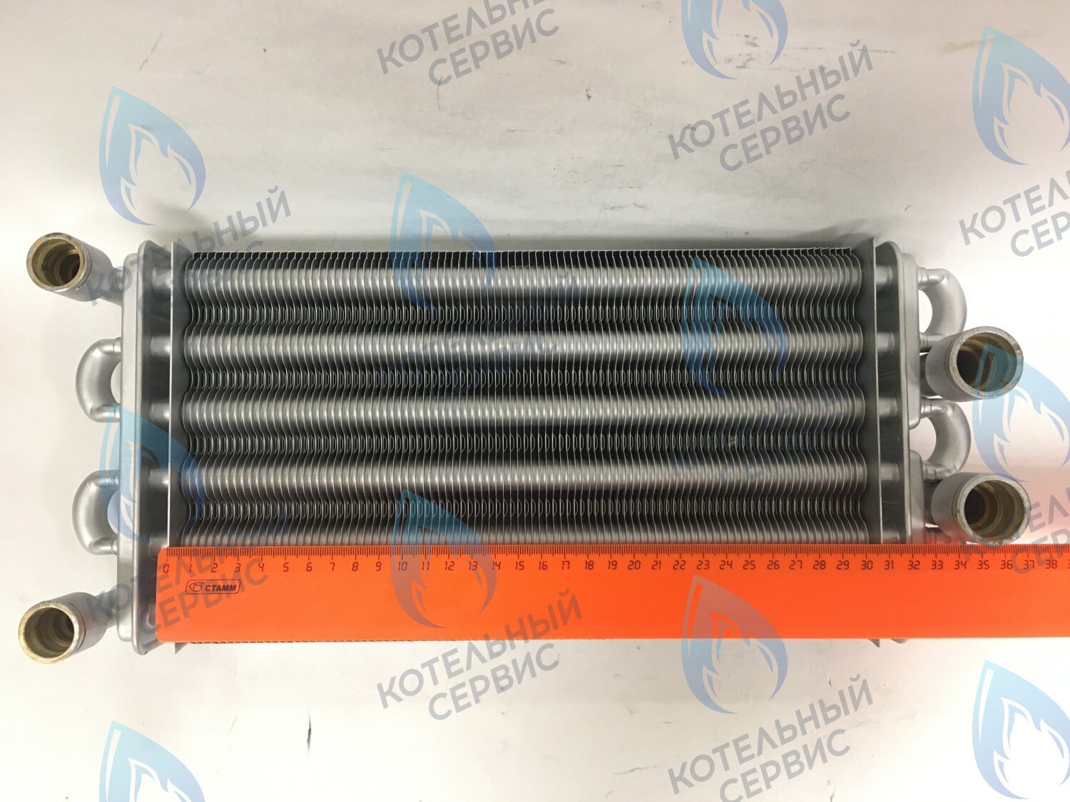 02-2003-01 Теплообменник битермический 30кВт 310мм (до 2007 года, компл-ть 05-2029-01 - 2шт.) GAZLUX в Казани