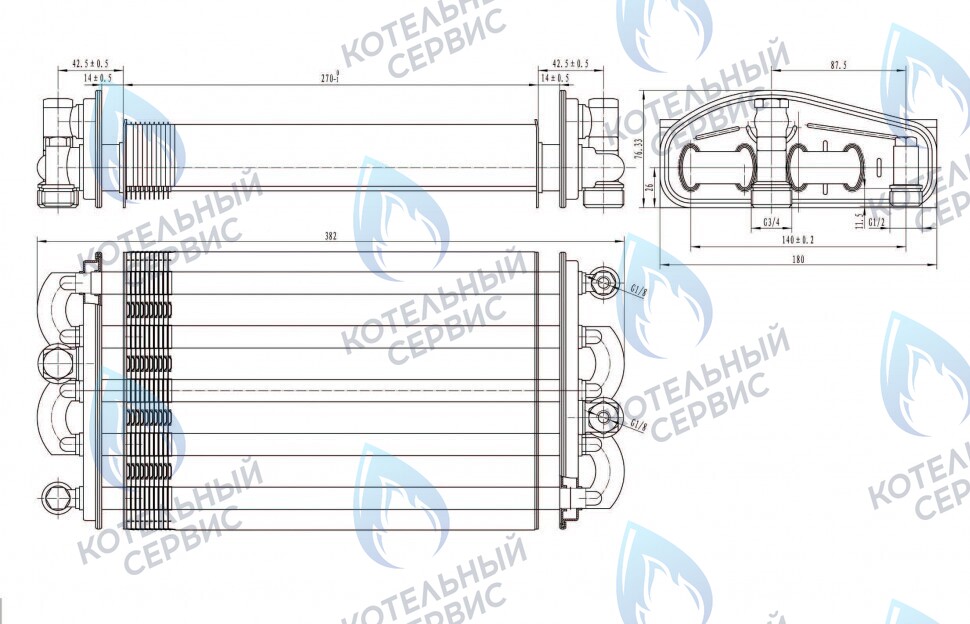 C40.132 Теплообменник битермический FONDITAL Victoria Compact CTN 24 / NOVA FLORIDA Vela Compact CTN 24 AF в Казани