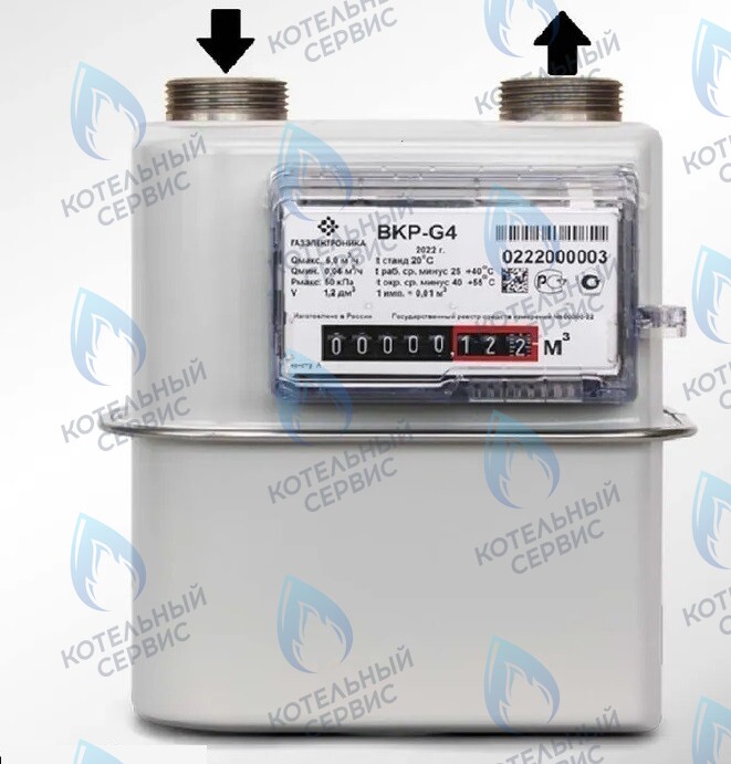  Счетчик газа левый G1 1/4 ВКР-G4  (Газэлектроника, г. Арзамас) в Казани