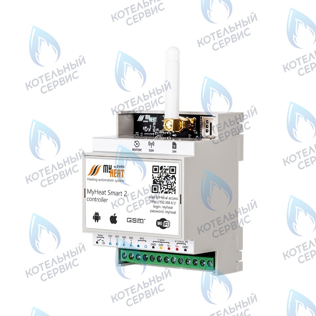 6281 Термостат (контроллер) MyHeat Smart 2 (GSM, Wi-Fi, DIN) в Казани