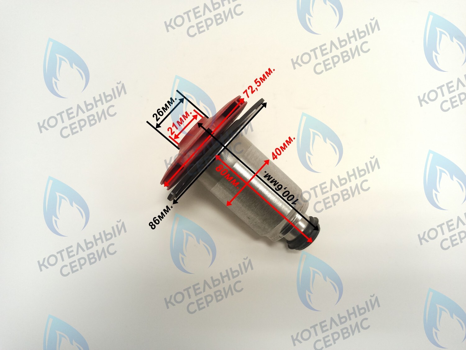 PPR-W21CW-40-09 ОРИГИНАЛ Втулка ротор насоса (по часовой стрелке) WILO 15/6 (втулка 40мм, короткая 80мм, колесо 72/21мм) в Казани