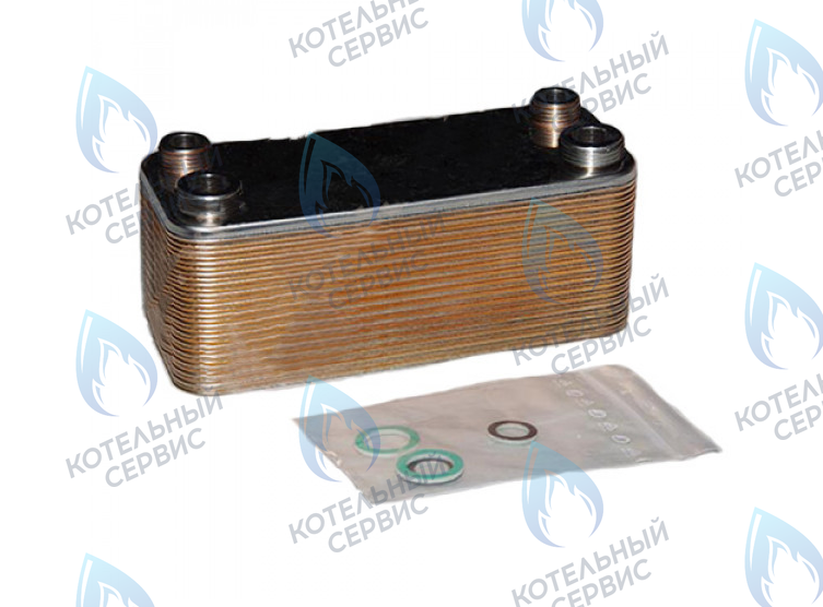 39809340 Теплообменник вторичный KIT SCAMB.ZB-30P (37403551) FERROLI в Казани