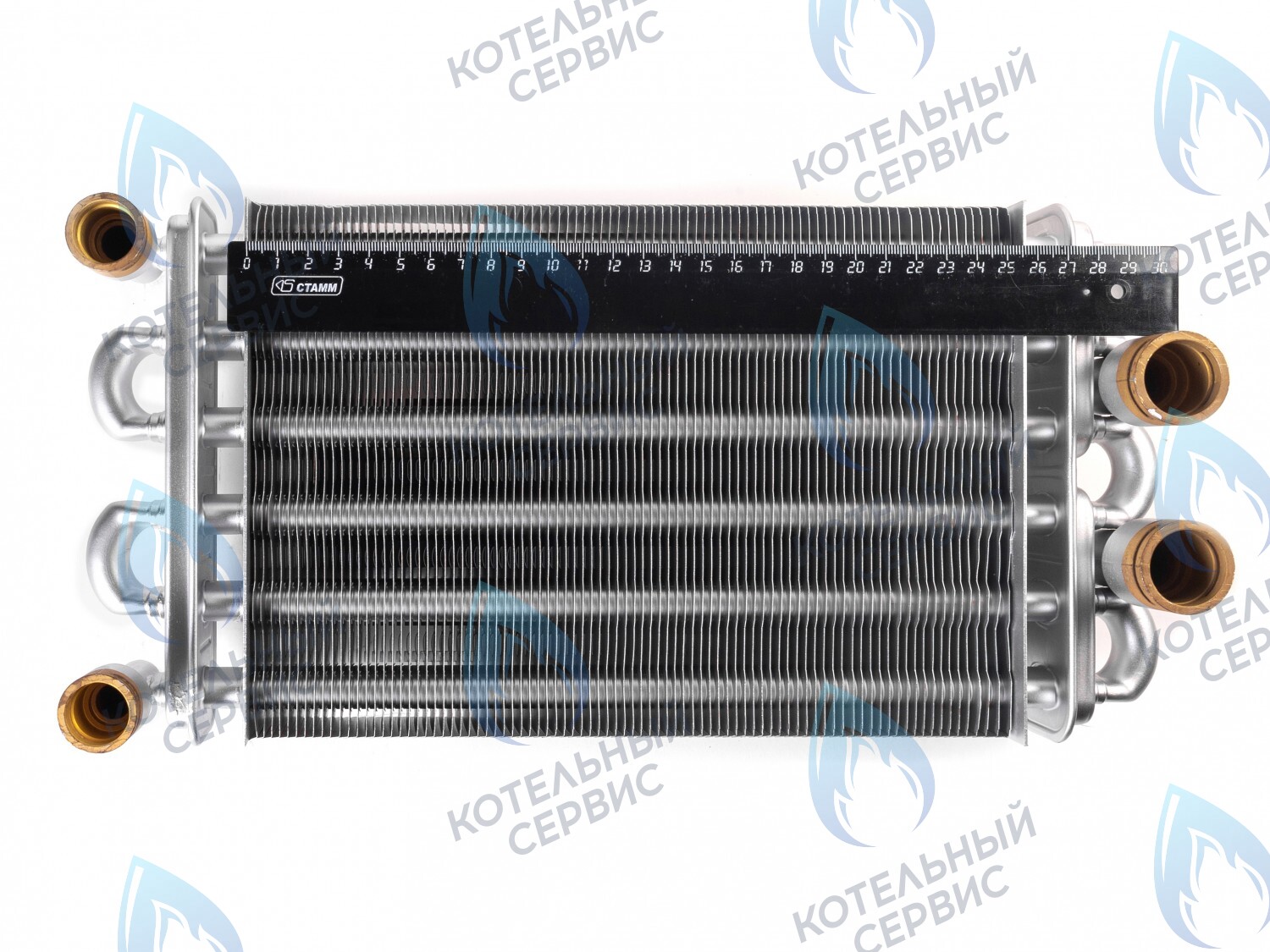 EB011-260 Теплообменник битермический 260мм 24кВт  Gazeco 24-T1/-C1 (до 05.2016) (02-4002), ROC(L44626) в Казани