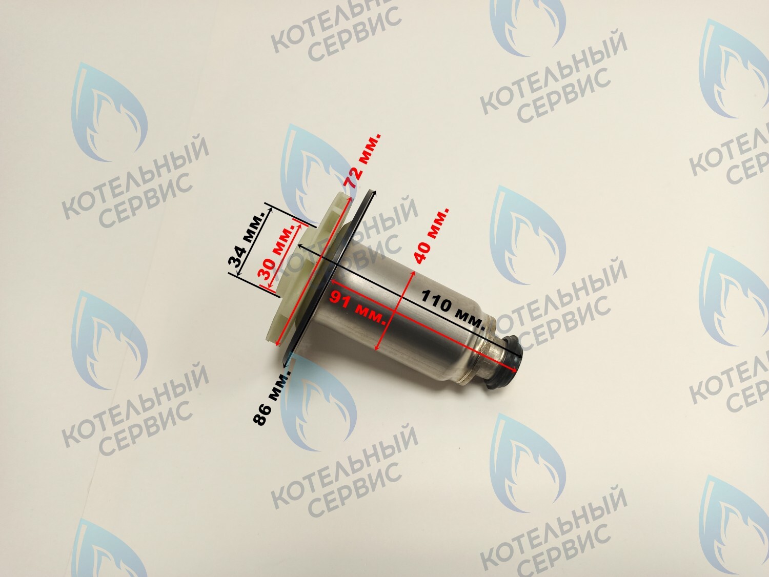 PPR-W30CW-40LONG-02 Втулка ротор насоса (по часовой стрелке) аналог WILO 15/7 (втулка 40мм, длинная 90мм, колесо 72/30мм) FONDITAL в Казани