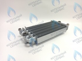 Битермический теплообменник VALMEX FONDITAL, NOVA FLORIDA, ALPHATHERM,  PROTHERM (в комплекте есть заглушка для одного отверстия) 6SCAMBIM03, 0020025297