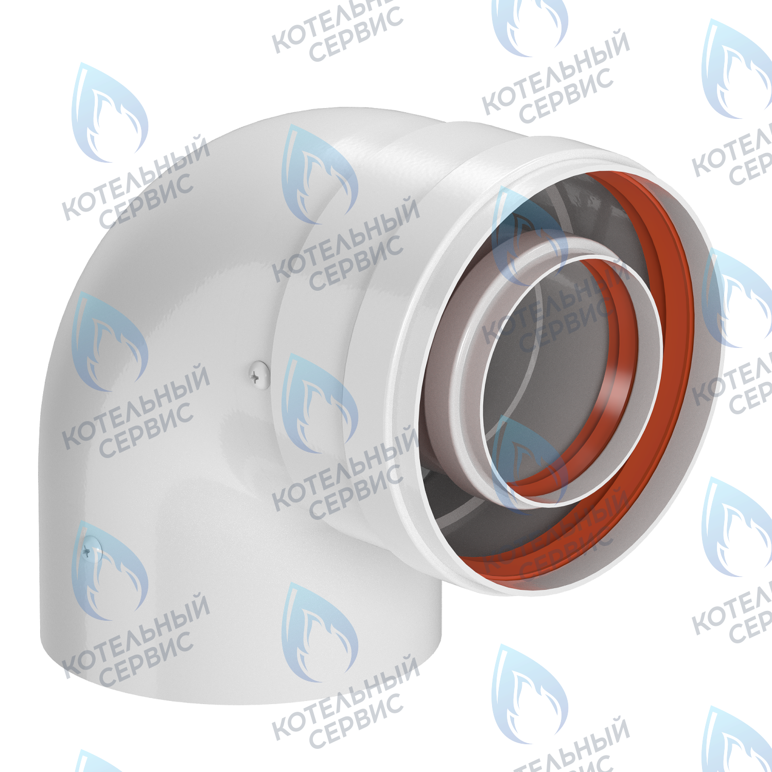 PK-90-05L Отвод промежуточный раструбн. угол 90° (колено) D60/100 (наружный диаметр мама/папа) в Казани